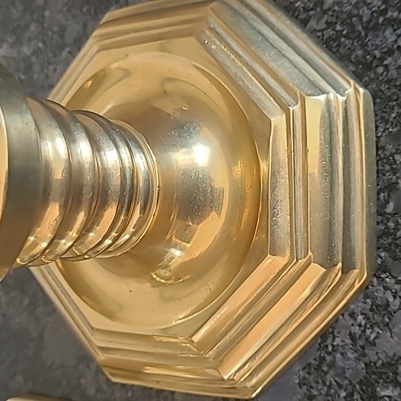 Vintage Solid Brass Candle Holders - Picture 5 of 12
